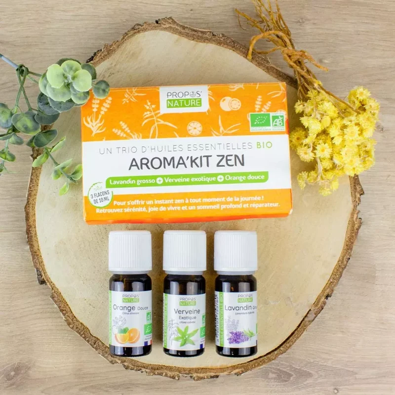 Kit d'huiles essentielles "zen" bio