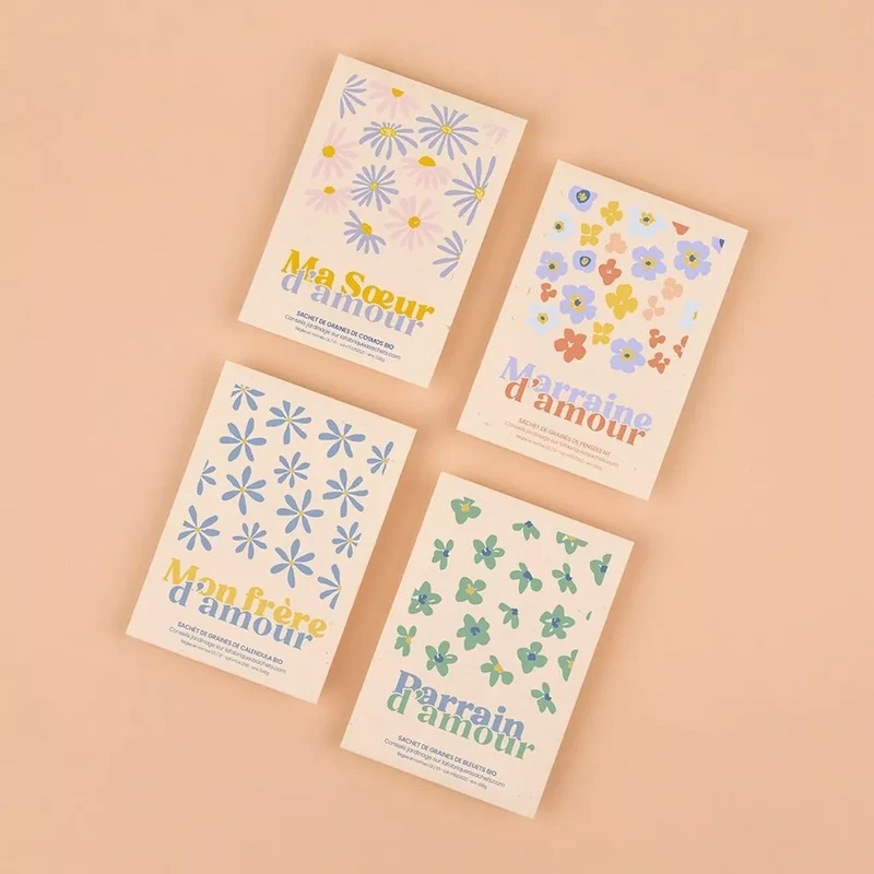 Parrain d'amour - Sachet de graines à planter