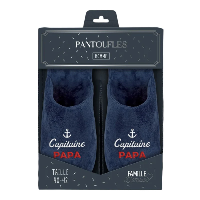 Pantoufles homme "Capitaine papa"