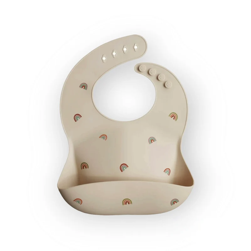 Bavoir en silicone | Arc-en-ciel