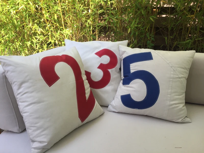 Housse de Coussin Voile Upcyclée