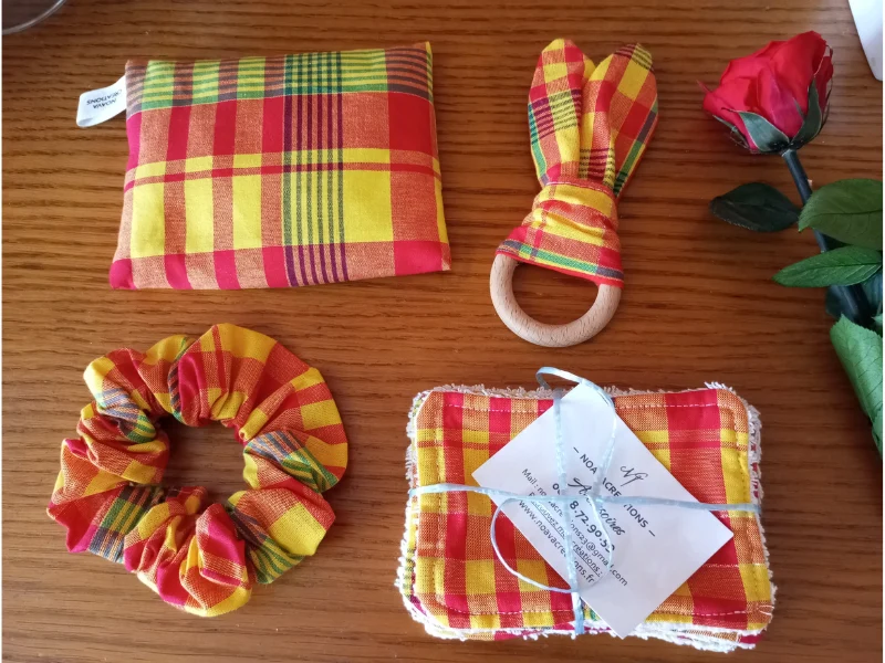 Coffret Complet Madras : bouillotte + chouchou + anneau