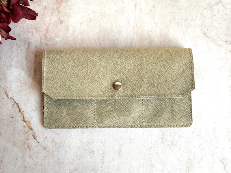 Pochette porte-cartes en cuir