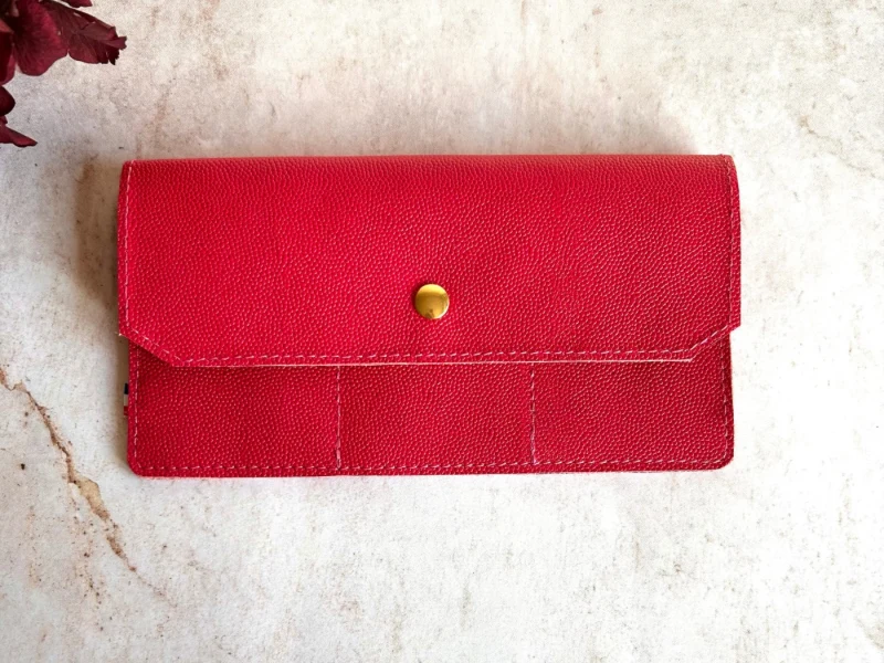 Pochette porte-cartes en cuir