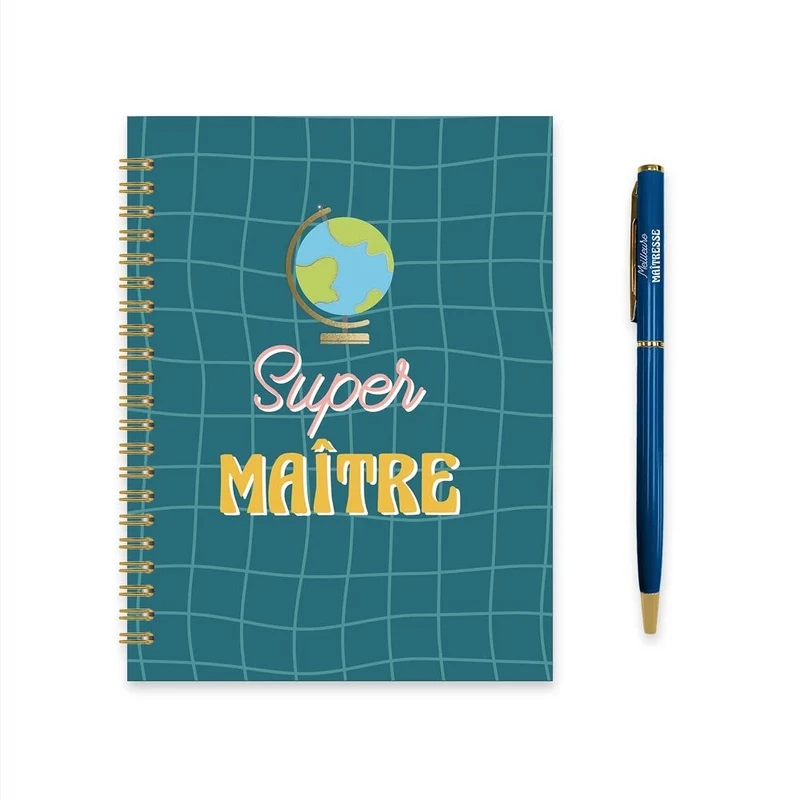 Carnet de notes avec stylo - Super maitre