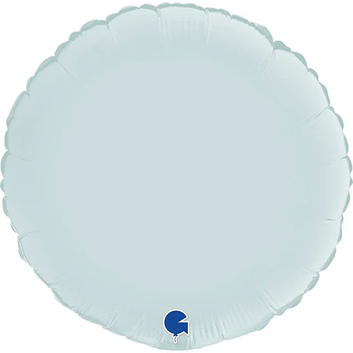 Ballon hélium rond bleu satiné