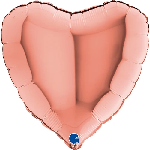 Ballon hélium coeur rose gold
