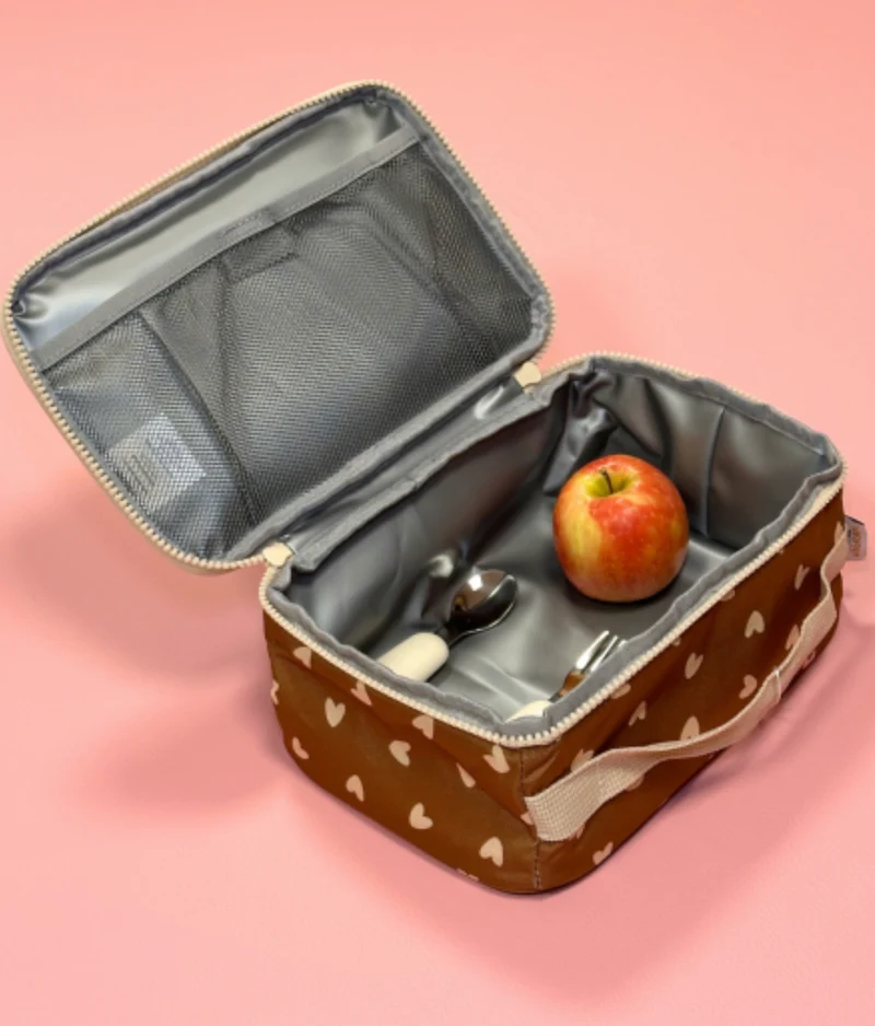 Lunch bag | Coeurs beige