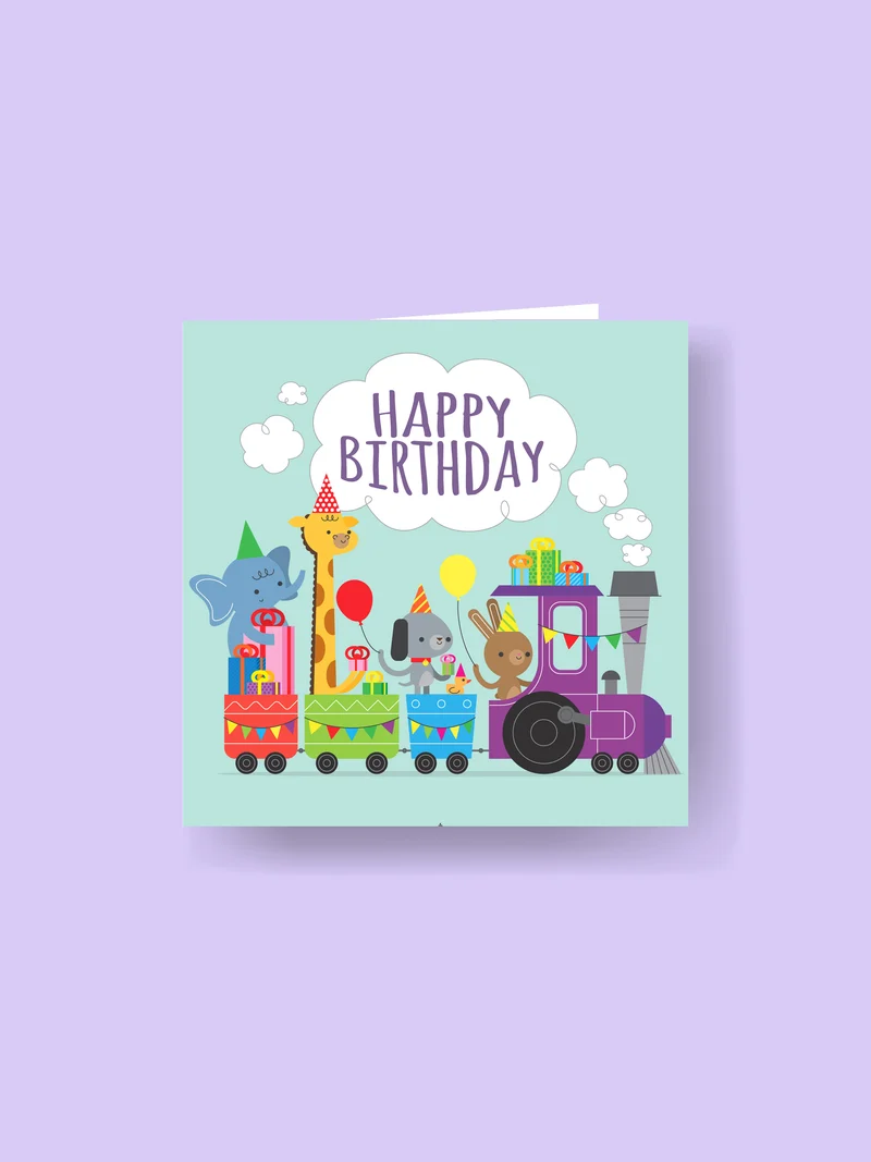 Carte 15x15cm : Joyeux anniversaire