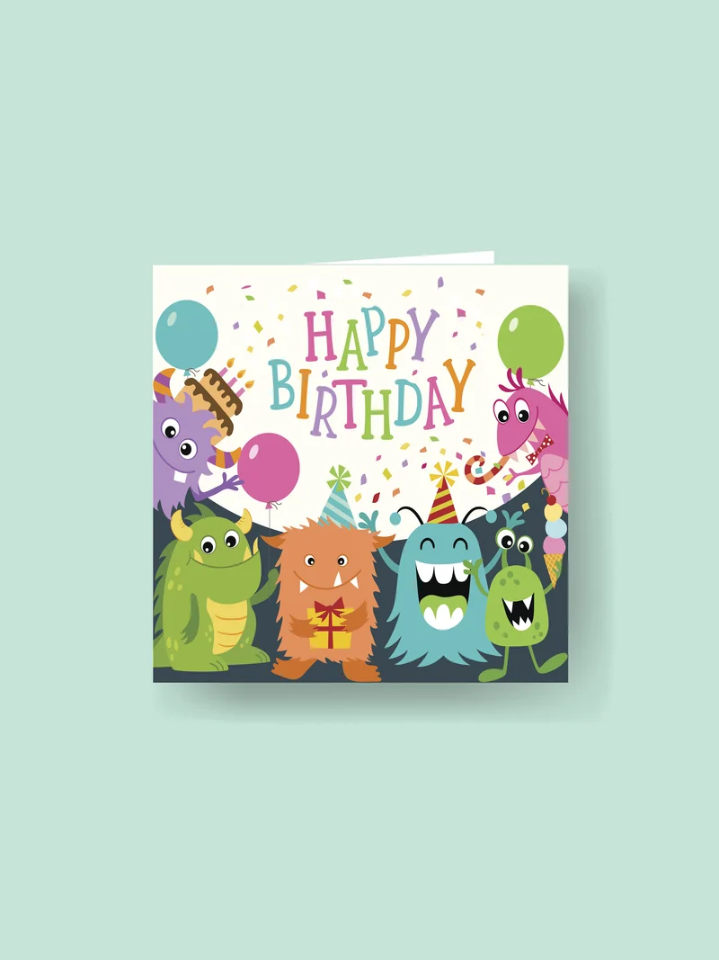 Carte 15x15cm : Joyeux anniversaire