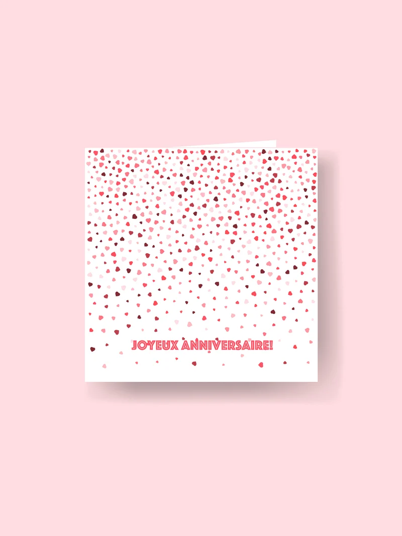Carte 15x15cm : Joyeux anniversaire