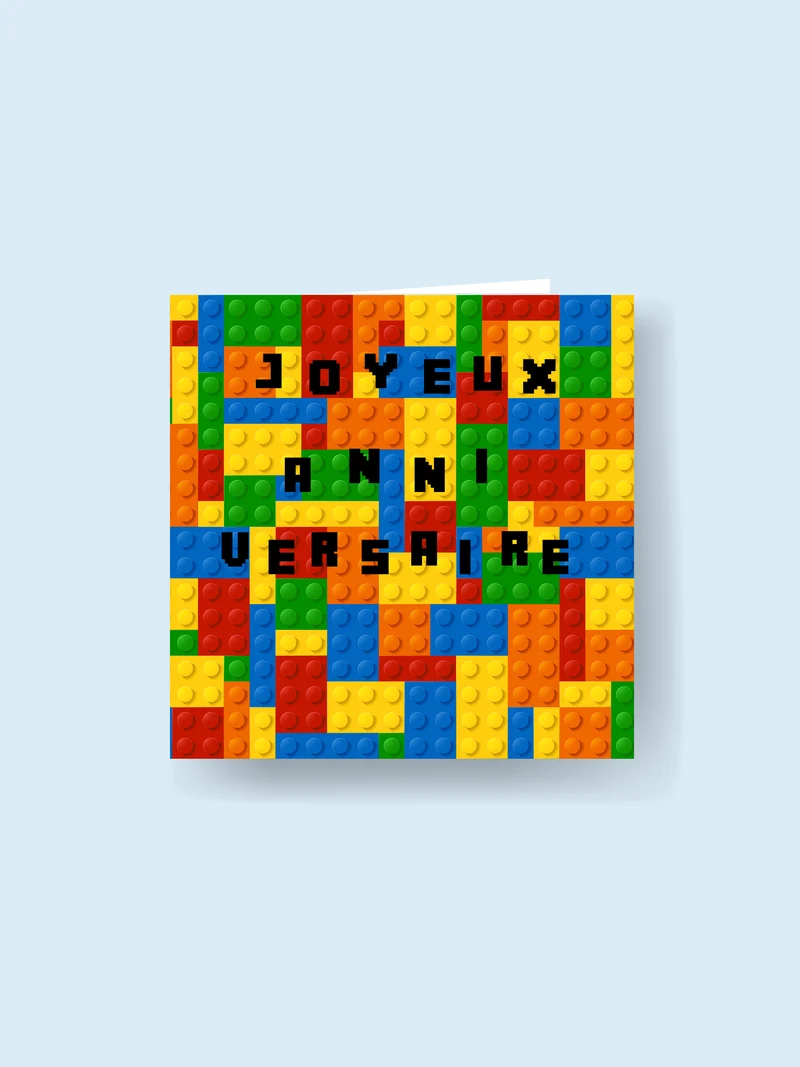 Carte 15x15cm : Joyeux anniversaire