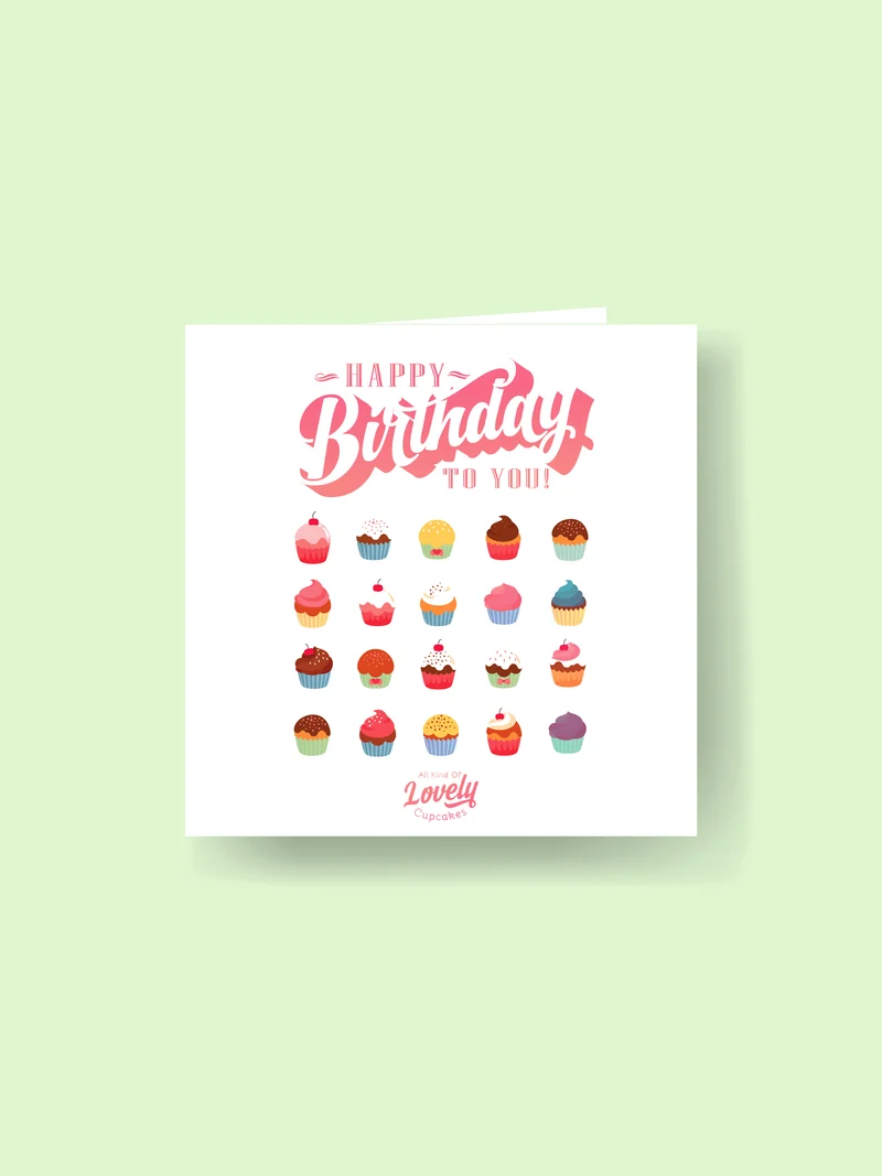 Carte 15x15cm : Joyeux anniversaire