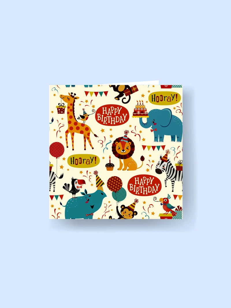 Carte 15x15cm : Joyeux anniversaire