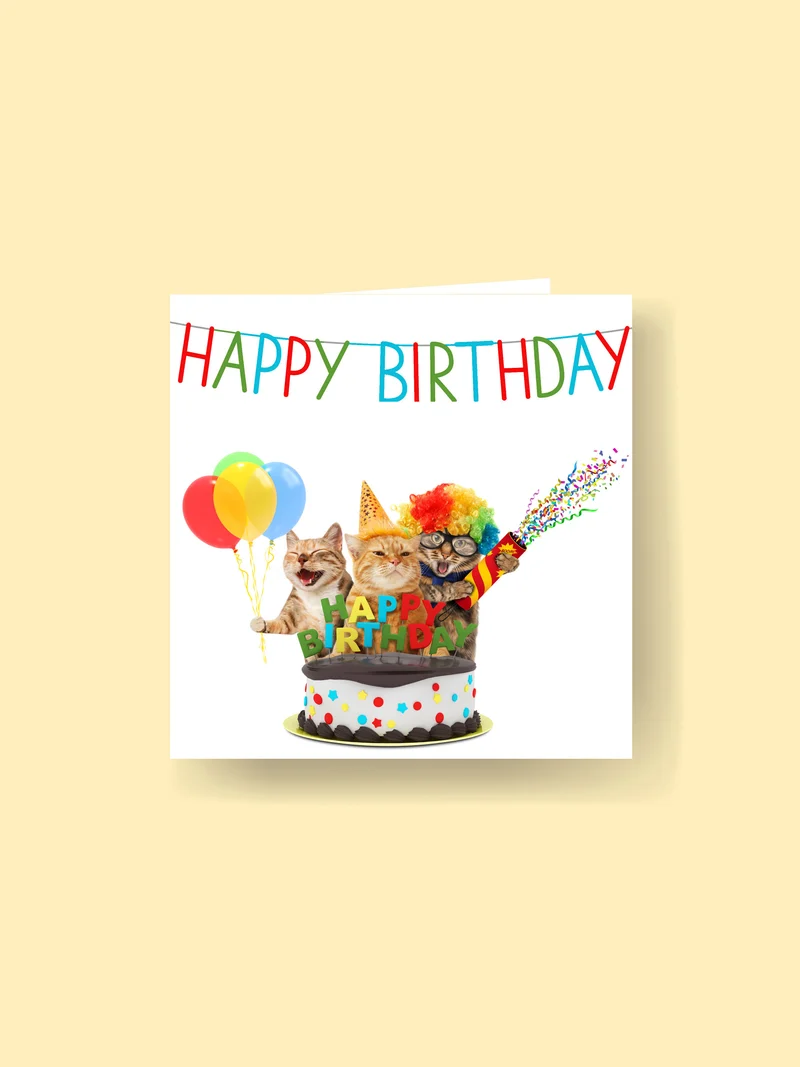 Carte 15x15cm : Joyeux anniversaire