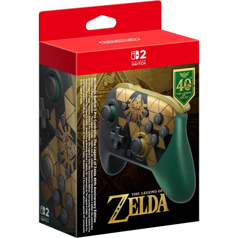 Nintendo Switch 2 Pro Controller The Legend of Zelda 40th Anniversary Edition