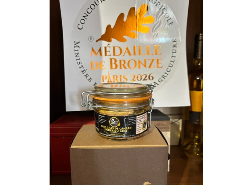Un foie gras entier de canard 130g Médaille de Bronze 2026 Salon International de l'Agriculture