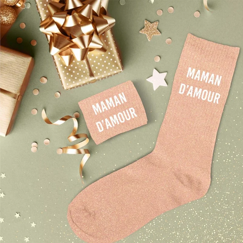 Chaussettes "Maman d'amour"/ Taille unique : 36-42