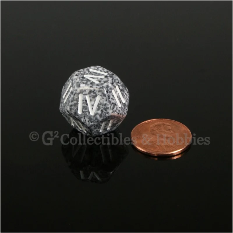 12 Sided Roman Numeral D4 Pair - Granite