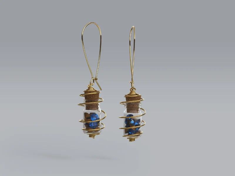 Boucles d'oreilles Fioles Aurélia