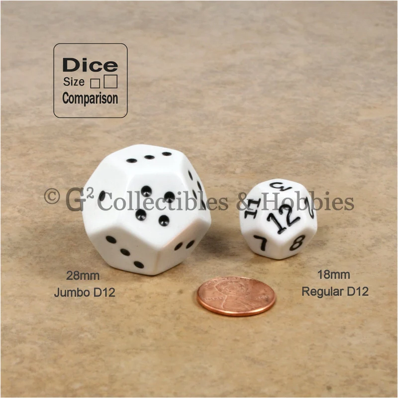 12 Sided Spotted Large 28mm D4 - 1 to 4 Twice