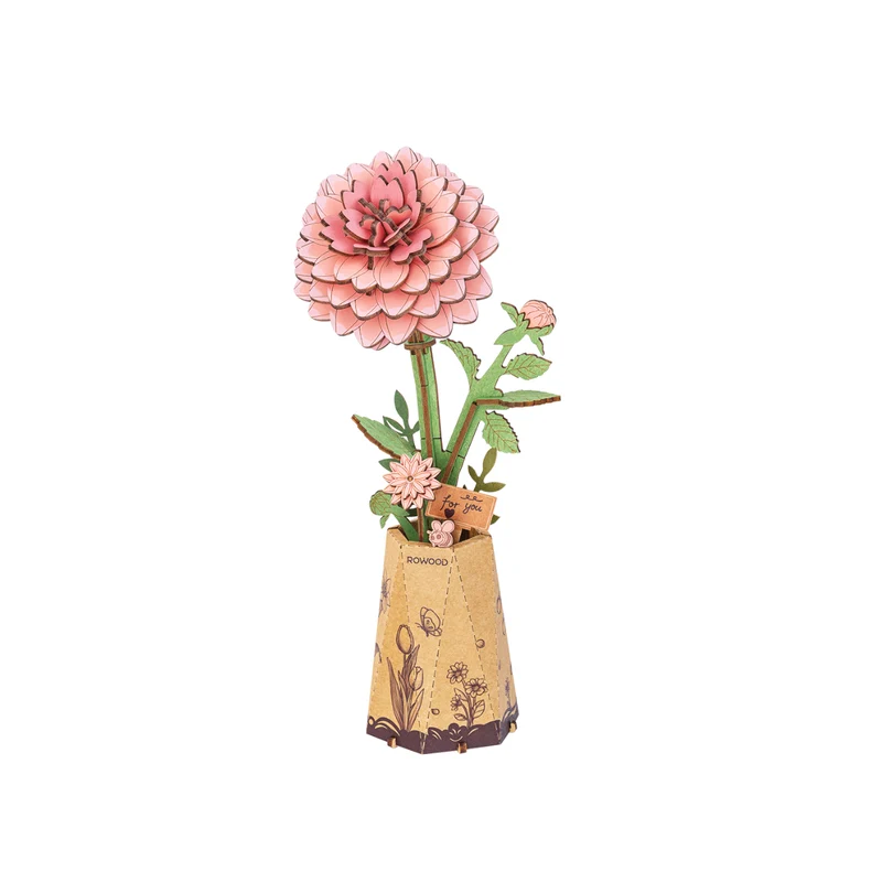 Puzzle 3D - Pink Dahlia