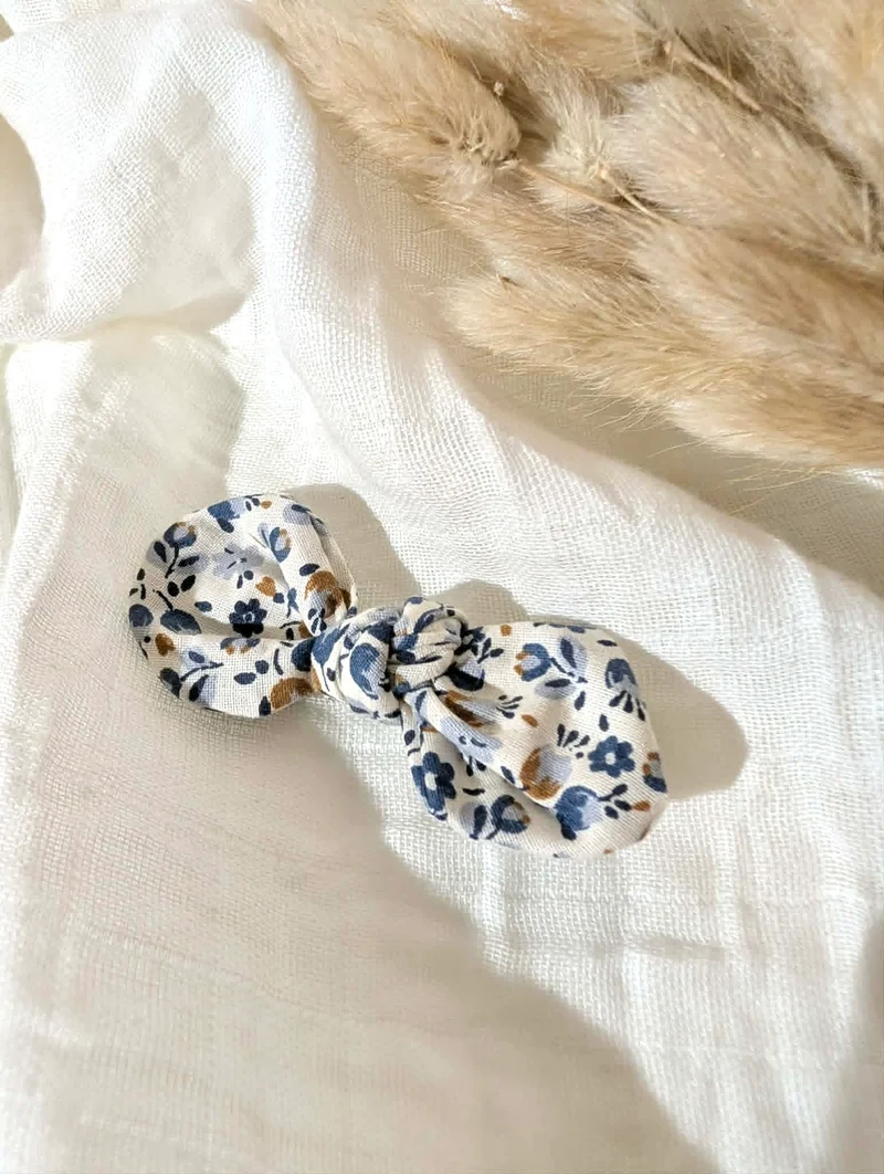 Barrette | Fleurs bleues