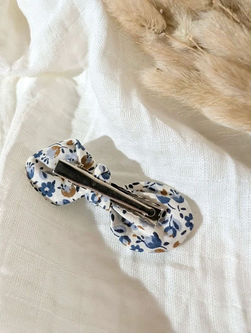 Barrette | Fleurs bleues