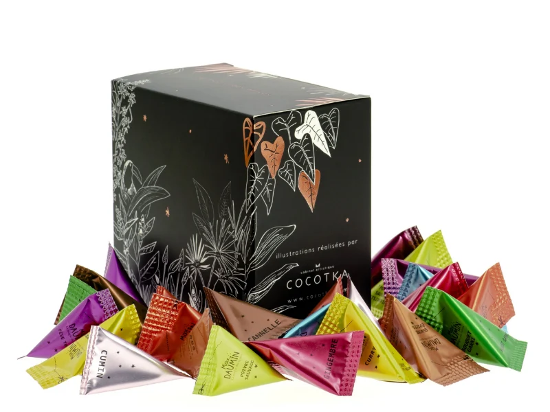 Assortiment de 40 berlingots d'épices