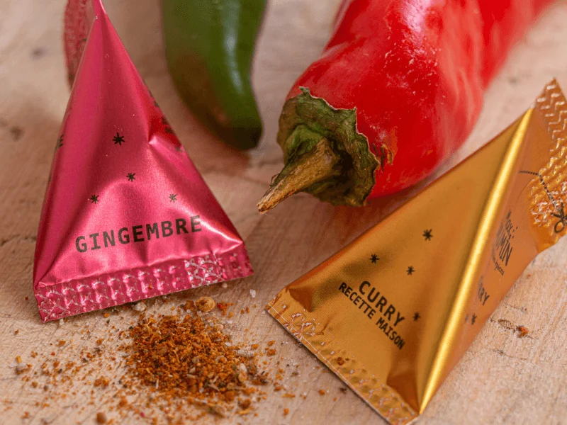 Assortiment de 40 berlingots d'épices