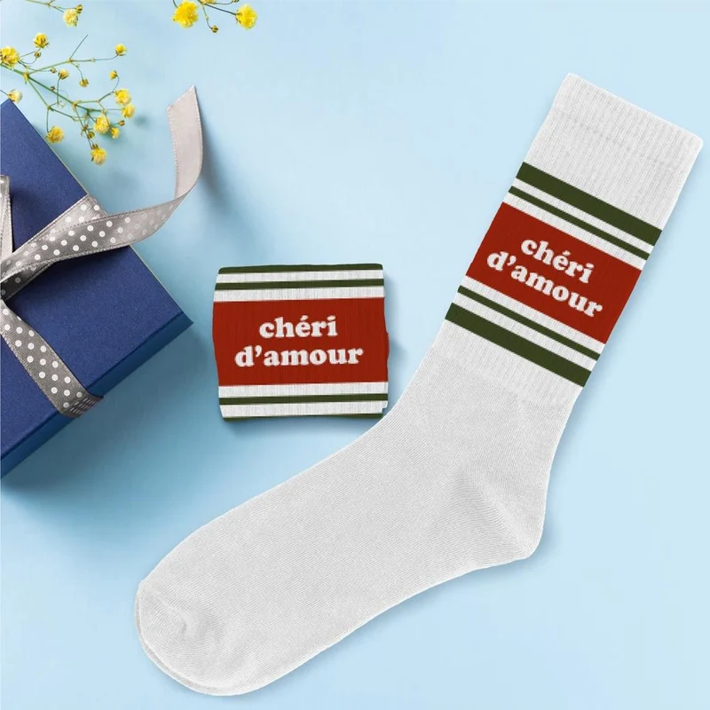 Chaussettes "Chéri d'amour" / Taille unique : 39-45