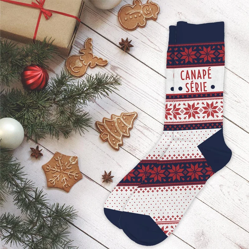 Chaussettes d'hiver de Noël "Canapé Série" femme / Taille unique : 36-42