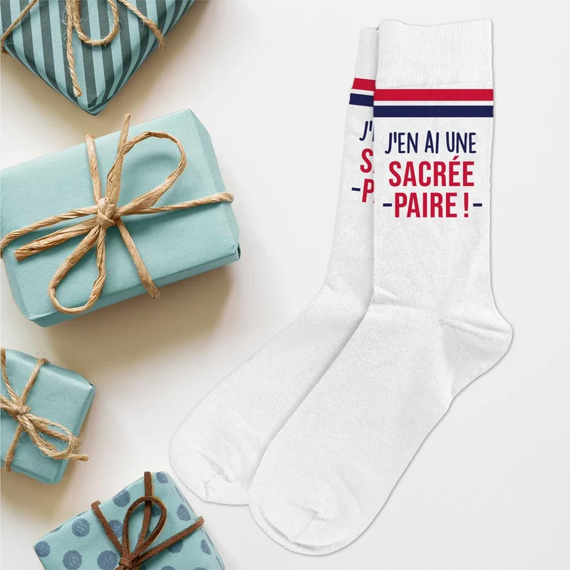 Chaussettes "J'en ai une sacrée paire" / Taille unique : 39-45