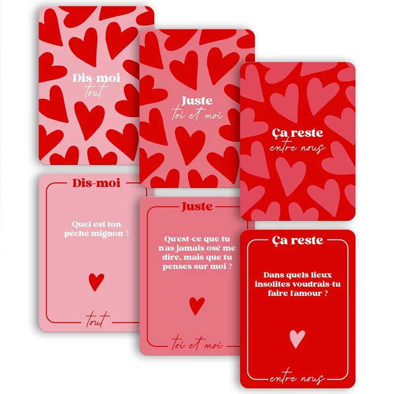 Jeu de couple - 24 cartes de jeu de l'amour