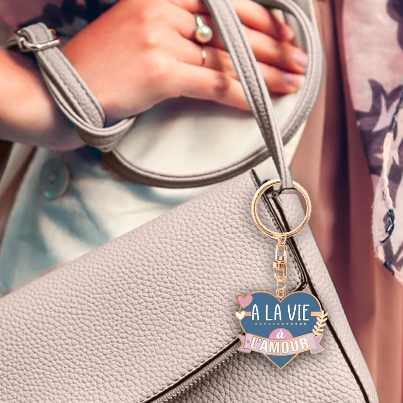 Porte-clés "À la vie à l'amour"