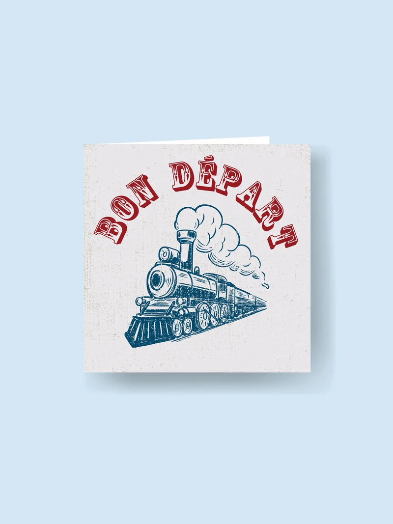 Carte 15x15cm : au revoir