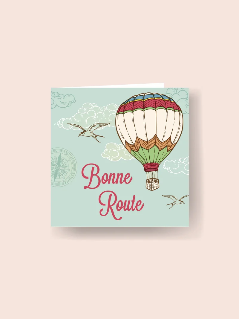 Carte 15x15cm : au revoir