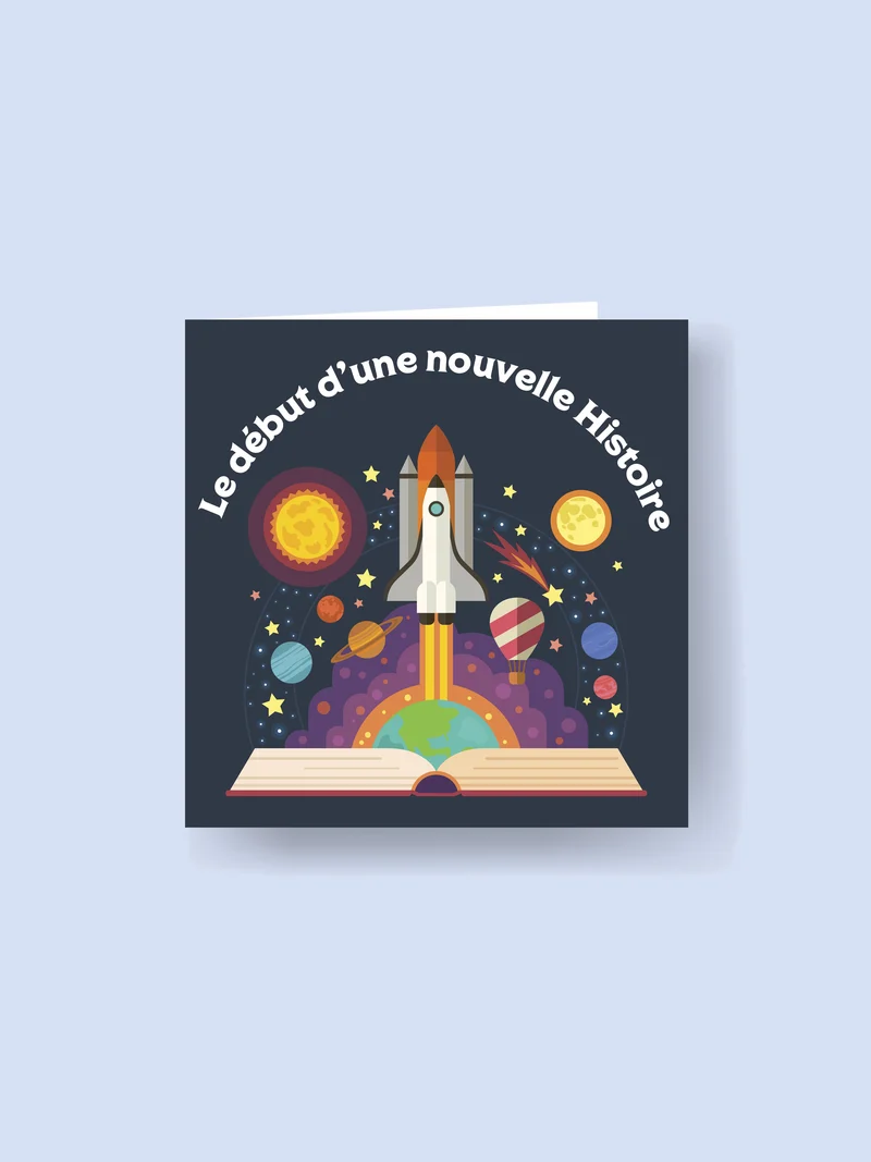 Carte 15x15cm : au revoir