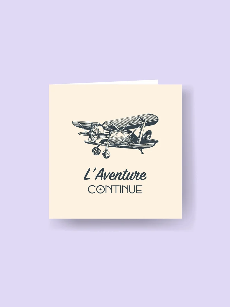 Carte 15x15cm : au revoir