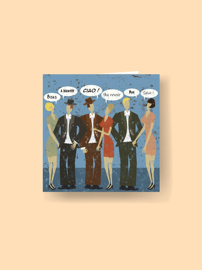Carte 15x15cm : au revoir