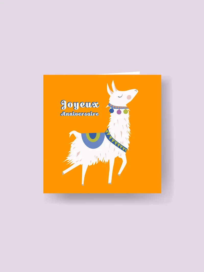 Carte 15x15cm : Joyeux anniversaire