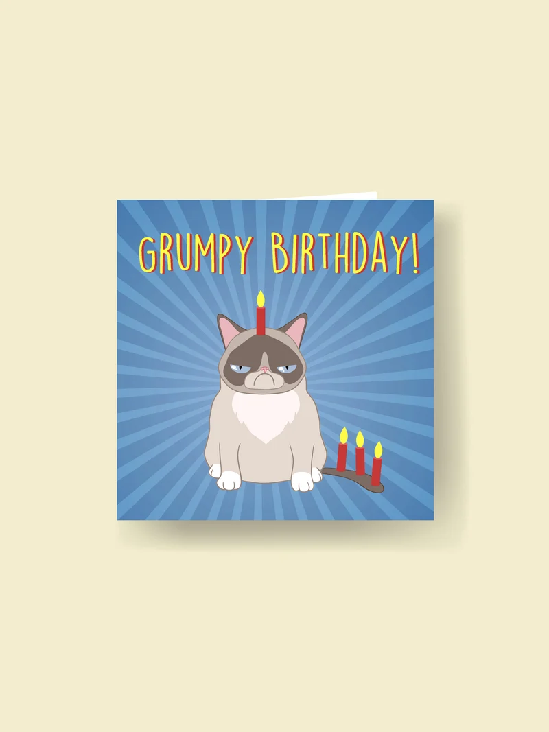 Carte 15x15cm : Joyeux anniversaire