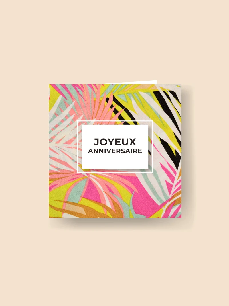 Carte 15x15cm : Joyeux anniversaire