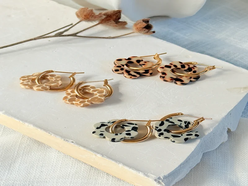 Boucles d'oreilles créoles FLORE