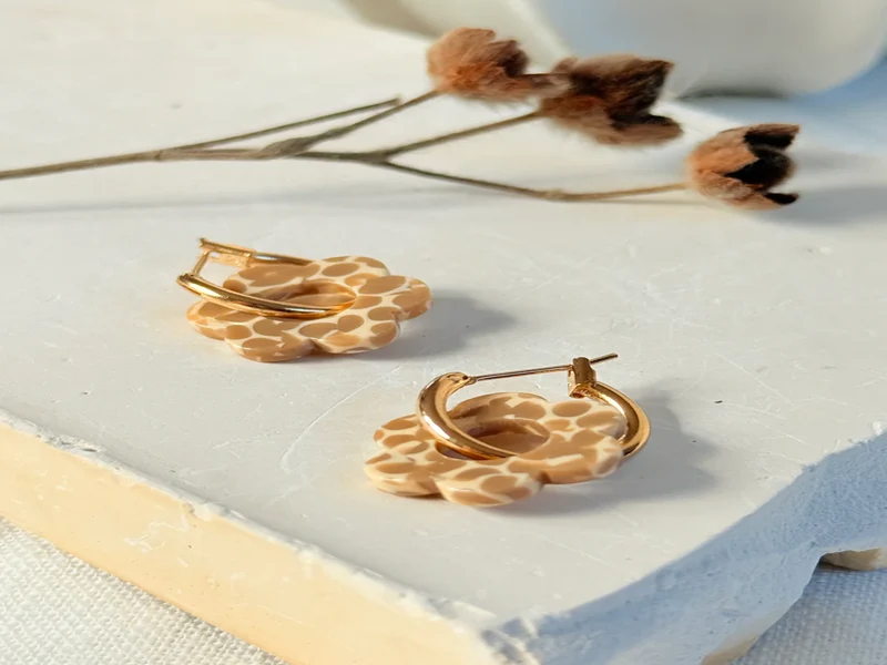Boucles d'oreilles créoles FLORE