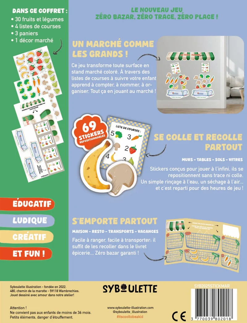 Stickers repositionnables | Le marché