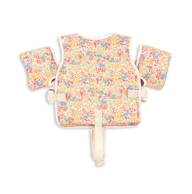 Gilet de natation avec brassards | Fleurs colorées