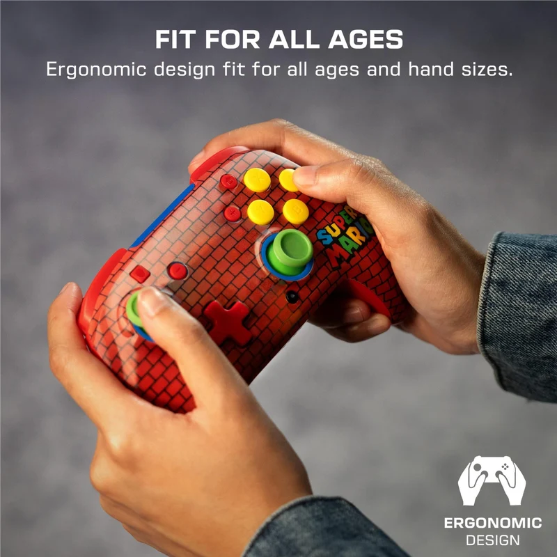 Turtle Beach Rematch Wireless Gaming Controllerfor Nintendo Switch (Mario Bricks)