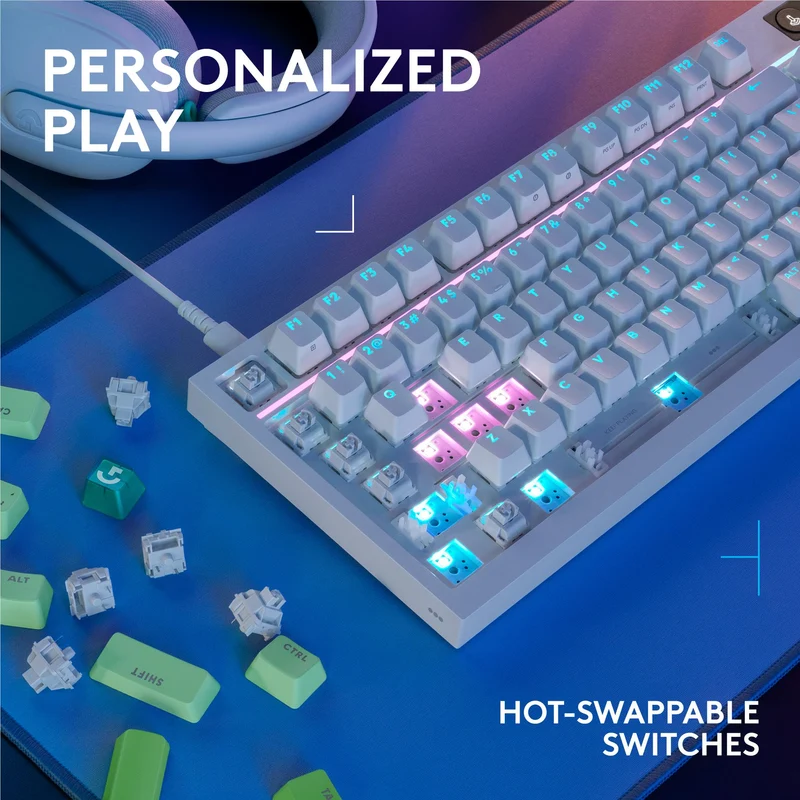 Logitech G G316 X 98 Gaming Keyboard (White)