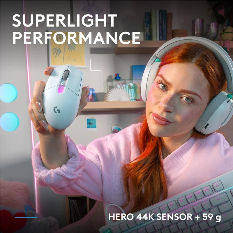 Logitech G G305 X SUPERLIGHT Gaming Mouse (White)